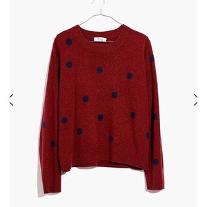 Madewell Cashmere Sweatshirt (Sweater) in Dot
